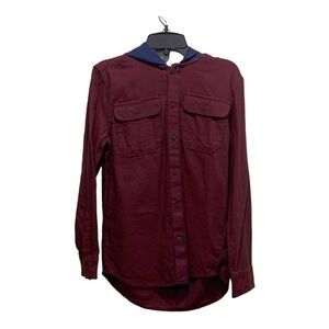Treasure & Bond Hoodie Button Up Shacket Size L